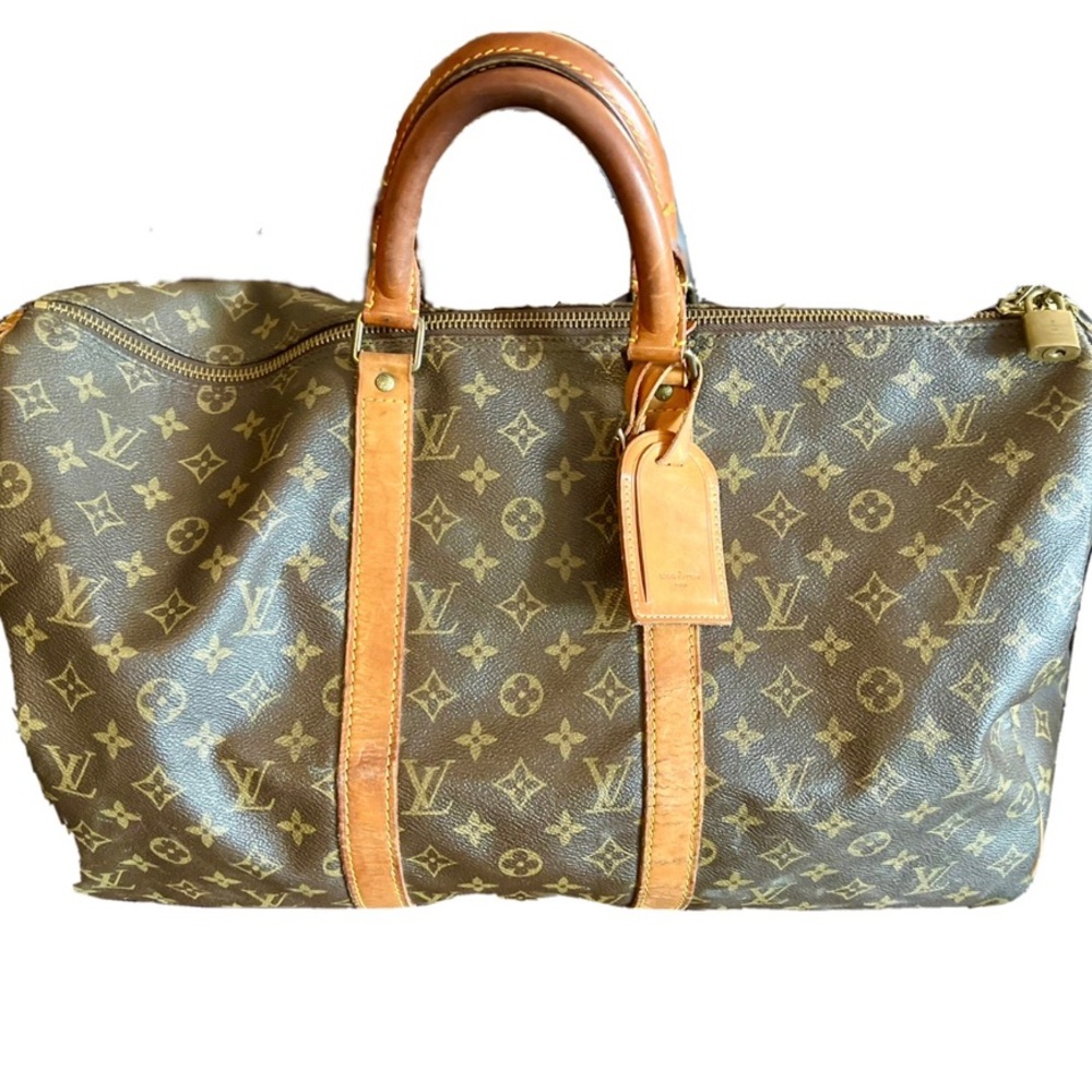 Louis Vuitton Keepall 55 Shoulder Bag Monogram Canvas/Leather